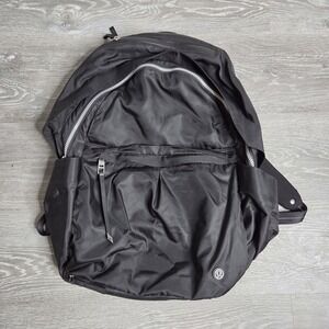 Lululemon Pack It Up Backpack Black Multi-Pocket Travel Bag